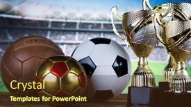  Presentation with award winning - Amazing presentation design having winning-trophy-championship-award-sport backdrop and a tawny brown colored foreground