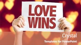  Presentation with god love - Colorful PPT theme enhanced with wins card with bokeh background backdrop and a coral colored foreground