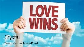  Presentation with love and care - Colorful presentation theme enhanced with wins card with sky background backdrop and a arctic colored foreground