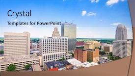  Presentation with north carolina - Presentation consisting of winston-salem north carolina usa background and a light blue colored foreground