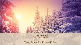  Presentation with happy new year - Presentation theme enhanced with winter - fantastic landscape glowing by sunlight background and a lemonade colored foreground