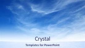  Presentation with blue mountain - Cool new presentation design with winter - snow mountain and blue sky backdrop and a sky blue colored foreground