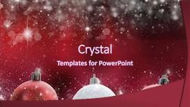  Presentation with christmas red - Presentation theme consisting of winter abstract - blur illuminated red christmas glass background and a tawny brown colored foreground