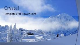  Presentation with winter in the swiss alps - Amazing PPT layouts having winter-alpine-landscape-in-national backdrop and a light blue colored foreground