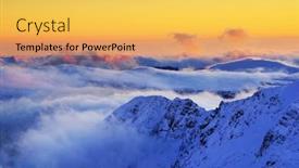  Presentation with alpine - PPT layouts enhanced with winter-alpine-landscape-in-national background and a yellow colored foreground
