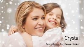  Presentation with winter family - Audience pleasing slides consisting of winter and adoption concept - happy backdrop and a lemonade colored foreground