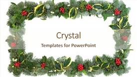  Presentation with winter border - Colorful PPT theme enhanced with winter and christmas background border backdrop and a cream colored foreground
