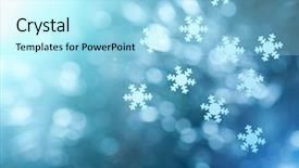  Presentation with snowflakes - Amazing theme having winter-and-christmas-background backdrop and a arctic colored foreground