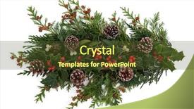  Presentation with red floral - PPT theme with winter and christmas decorative floral background and a  colored foreground