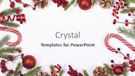  Presentation with holly christmas frame - Theme enhanced with winter-and-christmas-frame-composition background and a pink colored foreground