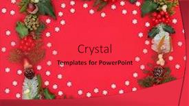  Presentation with winter border - Audience pleasing PPT theme consisting of winter-and-christmas-square-background backdrop and a red colored foreground
