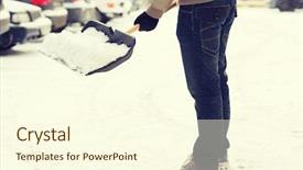  Presentation with cleaning - Beautiful slides featuring winter-and-cleaning-concept-closeup backdrop and a cream colored foreground