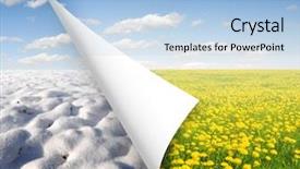  Presentation with weather - Beautiful presentation featuring winter and spring landscape backdrop and a light blue colored foreground