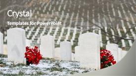  Presentation with cemetery - Audience pleasing slide deck consisting of winter arlington national cemetery backdrop and a gray colored foreground