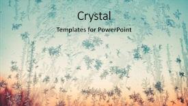  Presentation with ice frozen - PPT theme having vintage frozen ice texture background and a mint green colored foreground