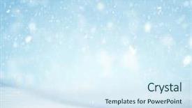  Presentation with falling snow - Cool new slides with winter background falling snow backdrop and a sky blue colored foreground