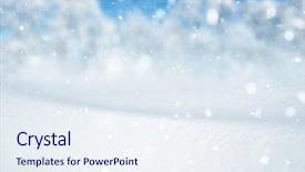  Presentation with falling snow - Amazing slides having winter background falling snow backdrop and a sky blue colored foreground