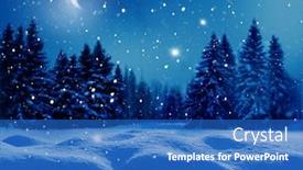  Presentation with moon trees - Audience pleasing PPT theme consisting of winter-background-merry-christmas backdrop and a teal colored foreground