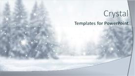  Presentation with white snow - Cool new PPT theme with winter-background-merry-christmas backdrop and a sky blue colored foreground