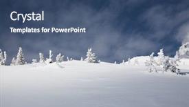  Presentation with snow - Colorful PPT theme enhanced with winter background of snow covered backdrop and a ocean colored foreground