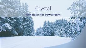  Presentation with winter scene - PPT theme with winter background winter outdoor scene background and a sky blue colored foreground