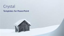  Presentation with rustic wood wooden frame - PPT layouts featuring winter-background-with-a-lonely background and a sky blue colored foreground