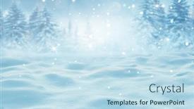  Presentation with new year card - Slides enhanced with winter-background-with-fir-trees background and a sky blue colored foreground