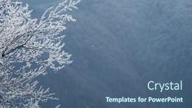  Presentation with winter border - Theme enhanced with winter-background-with-frost-covered background and a ocean colored foreground