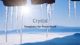  Presentation with winter weather - Audience pleasing PPT theme consisting of thawing - winter background with icicles backdrop and a light blue colored foreground