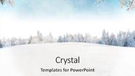  Presentation with blur - Amazing slide deck having winter background with pile backdrop and a white colored foreground