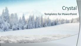  Presentation with blur - Theme having winter background with pile background and a sky blue colored foreground
