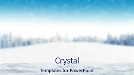  Presentation with blur - Cool new theme with winter background with pile backdrop and a sky blue colored foreground