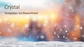 Presentation with blur - Presentation theme enhanced with winter background with pile background and a lemonade colored foreground