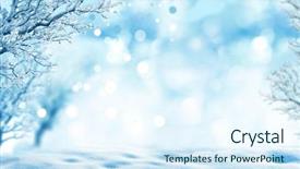  Presentation with murder winter - Slide deck with winter background background and a sky blue colored foreground
