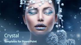  Presentation with girl christmas - Presentation design enhanced with winter beauty woman christmas girl background and a ocean colored foreground