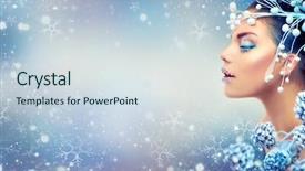  Presentation with eyelashes - Audience pleasing slide deck consisting of winter beauty woman christmas girl backdrop and a sky blue colored foreground