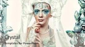  Presentation with queen - Colorful PPT layouts enhanced with winter beauty woman holiday makeup backdrop and a lemonade colored foreground