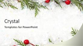  Presentation with winter border - PPT layouts consisting of winter border - christmas background background and a cream colored foreground
