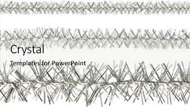  Presentation with silver - Amazing slides having winter border - silver tinsel samples isolated backdrop and a light gray colored foreground
