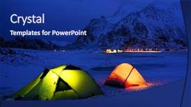  Presentation with rv camping - Cool new theme with winter camping in lofoten archipelago backdrop and a navy blue colored foreground
