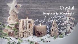  Presentation with candles - Cool new PPT theme with  backdrop and a  colored foreground