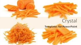  Presentation with reuse craft die cut eco - Slide deck having winter-carrot-cut-in-slices background and a yellow colored foreground