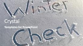  Presentation with winter ice - Amazing PPT theme having road maintenance - winter check drawn backdrop and a light gray colored foreground