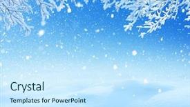  Presentation with winter blue - Theme having winter christmas background background and a cool aqua colored foreground