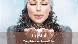  Presentation with girl christmas - PPT theme featuring winter christmas girl beautiful woman background and a violet colored foreground