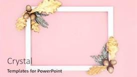  Presentation with christmas border design - Slide deck with winter-christmas-new-year-minimal background and a  colored foreground