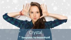  Presentation with girl teens - Cool new PPT theme with winter-christmas-people-and-teens backdrop and a ocean colored foreground