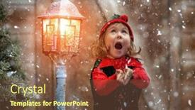  Presentation with christmas elf - Presentation enhanced with winter-christmas-tale-a-funny background and a tawny brown colored foreground