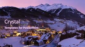  Presentation with resort - Amazing theme having winter church - mountains ski resort solden austria backdrop and a tawny brown colored foreground