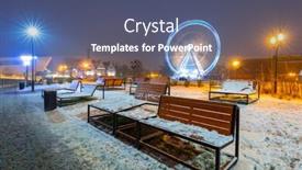  Presentation with ferris wheel - Cool new PPT layouts with winter cityscape of gdansk at dusk with ferris wheel poland backdrop and a ocean colored foreground